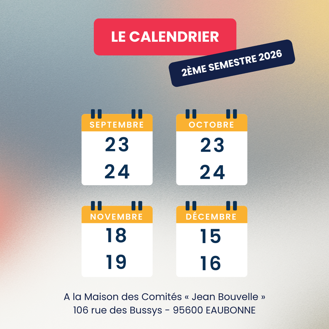 Calendrier FCC 2ème semestre 2026