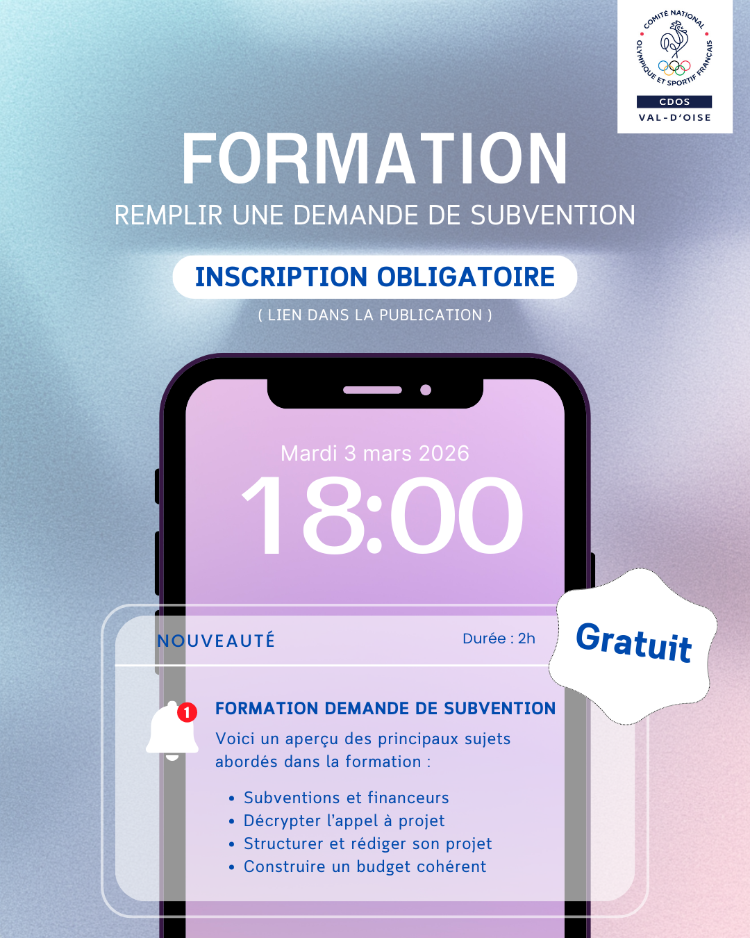 Formation Remplir une demande de subvention